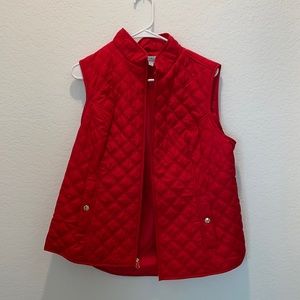 Croft and Barrow Red Puff Vest